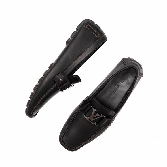 Louis Vuitton Men\'s Monte Carlo Buckle Moccasin Loafers Black Leather US 7.5 main image 7